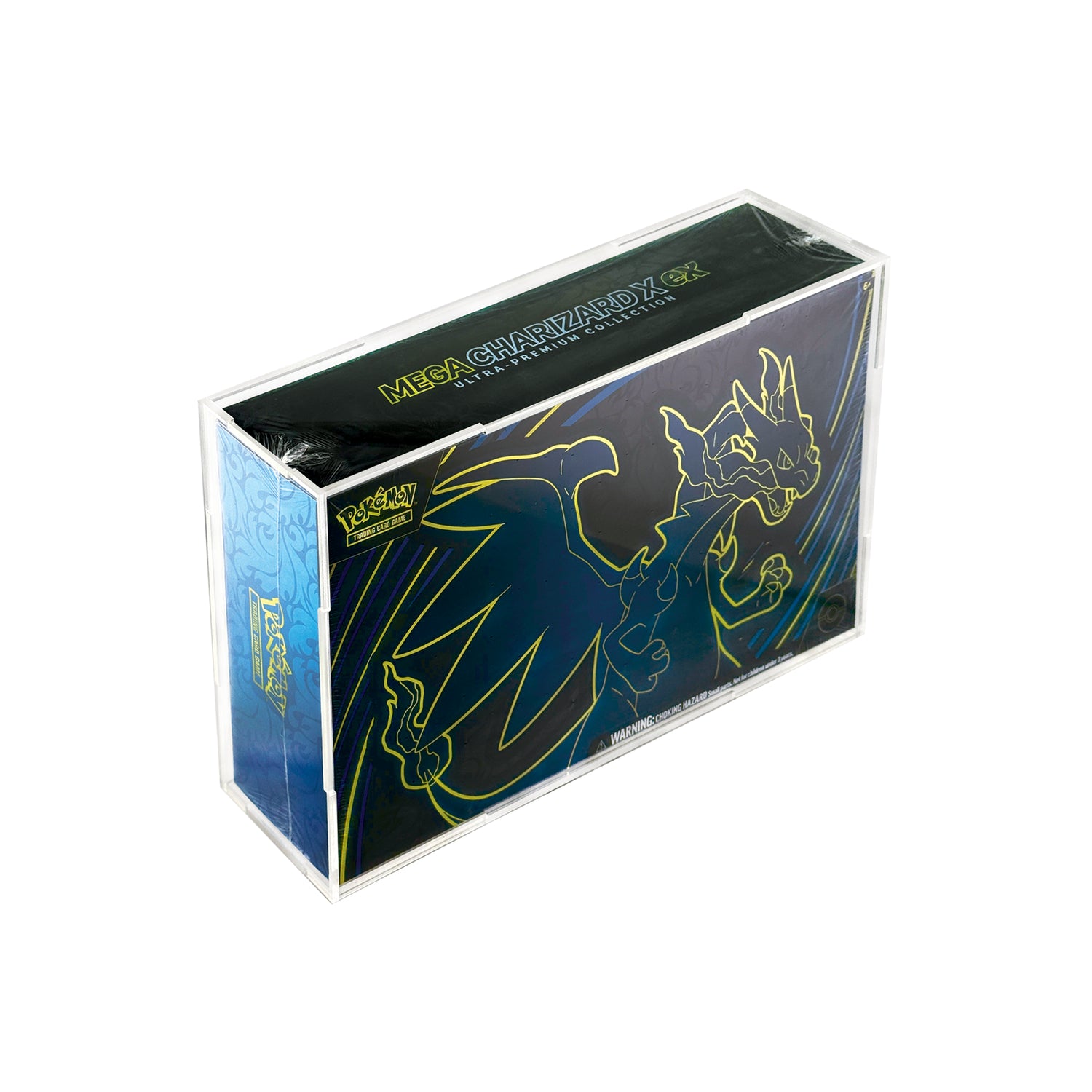Press Fit Acrylic Display Case for Pokemon Mega Charizard X EX UPC
